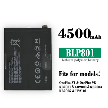BLP801 Оригиналната работа на смени батерия За OPPO 1 + 9R One Plus 8T/9R 1 + 8T KB2003 KB2005 LE2101 BLP-801 Висококачествени Батерии за телефони