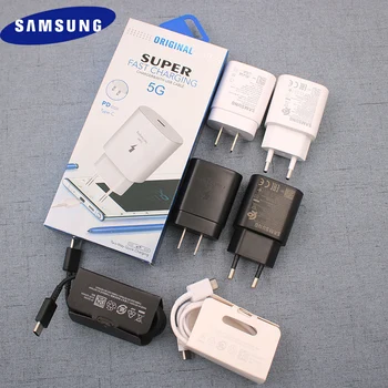 Samsung Galaxy A60 A70 A80 A90 а a53 A73 A33 S10E S20 S21 FE Супер Бързо Зарядно Устройство Стенен Адаптер USB Type C PD Кабел, Бързо Зареждане