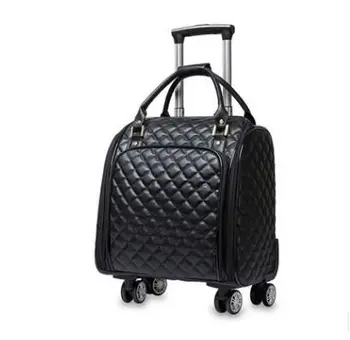 18 Инча, женствена чанта за ръчен багаж, Куфар количка, Чанта за багаж с колела, дамски пътни Чанти на колела, куфар количка