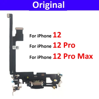 Оригинален USB Зарядно Устройство Dock Конектор за Зареждане Портове И Съединители Микрофон Гъвкав Кабел За iPhone 12 Pro Max Авто резервни Части