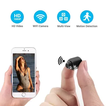 Мини Wifi Камера HD 1080P Видео Телефон за Дистанционно Откриване на Движение, Нощно Виждане Диктофон Сигурност Micro, Cam Скрита Подкрепа TF Карта
