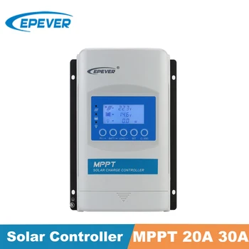 EPever XTRA Series MPPT 30A Контролер слънчев зарядно устройство с LCD регулатор за соларни панели 12 В 24 В и поддръжка оловно-киселинни и литиево-йонни батерии
