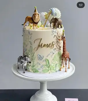 Изработена по поръчка на акрилна поименна чиния за торта | Акрил чар за торта Персонализирани topper за тортата за рождения ден на Акрилни Дървен Декор За Парти За Рожден Ден