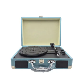 Плеър грамофонни плочи инструмент е стар фонограф творчески Bluetooth говорител на Европейския куфар плейър плочи