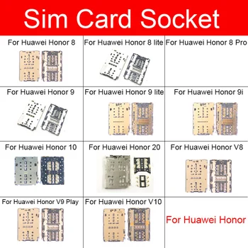 Адаптер Сим-Карта За Huawei Honor 8 9 9I 10 20 V8 V9 V10 Play Lite Pro Четец на Карти с Памет Държач За Карти, Жак За Ремонт на Гъвкави Ленти