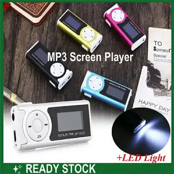 Акумулаторна батерия на MP3 Музикален Плейър С LCD екран И Слушалки С Led Подсветка, Поддържа Външна Micro Sd Tf, Микрофон, Стереонаушников