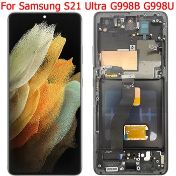 На оригиналния Samsung Galaxy S21 Ултра Дисплей LCD екран с рамка от 6,8 