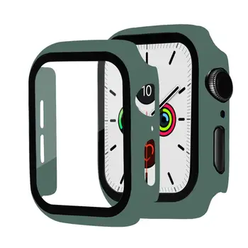 Калъф за часа на Apple Watch 8 7 6 5 4 SE 45 мм 41 мм 40 мм 44 мм PC Бронята е Защитно фолио за Стъкло за iwatch 3 38 мм 42 мм Аксесоари