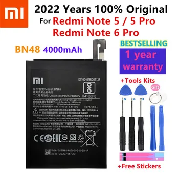Въведете Mi Оригинална Батерия За Телефон BN48 За Xiaomi Redmi Note 5 Note5 Note6 6 Pro, Висококачествени Сменяеми Батерии За мобилен Телефон с Капацитет 4000 mah