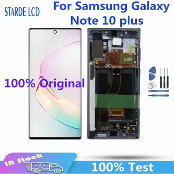 Оригиналният SUPER AMOLED На Samsung Galaxy N10 + note 10 plus N975 N9750 N975F LCD Дисплей с Рамка, Сензорен дисплей, Дигитайзер в Събирането на