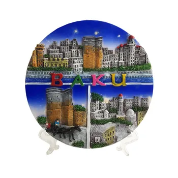 Висококачествена Ръчно рисувани Баку, Азербайджан Декорация на Изделия от смола Туристически Сувенири Подарък Колекция от Декорации за Дома
