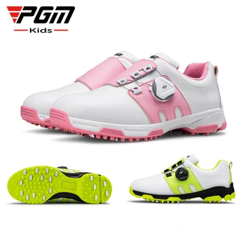 Детски обувки за голф PGM за момчета и момичета, нескользящая дишащи обувки, обувки за голф