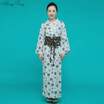 2022 Японското кимоно традиционната рокля cosplay дамски юката жени хаори Япония костюм на гейша комонос жена V1467