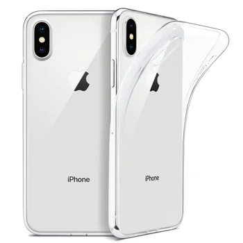 За iPhone X Калъф, WEFOR Тънък прозрачен мек калъф от TPU Поддържа безжично зареждане за Apple 5.8 