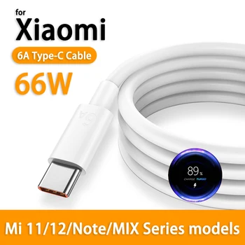6A Бързо Зареждане C Usb Кабел Зарядно за Телефон USB Кабел за Xiaomi Mi 11 12 MIX Redmi Note Аксесоари за Мобилни Телефони Тип C Кабел