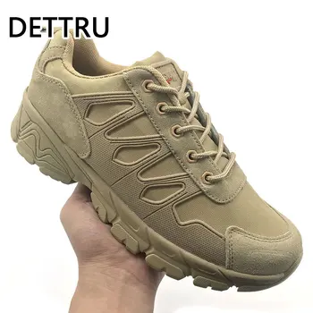 DETTRU/ Тактически мъжки обувки за Пустинята, Износоустойчиви армейските обувки, мъжки Водоустойчив Работна обувки за улицата, мъжки армейските Ботильоны, Голям Размер на 45
