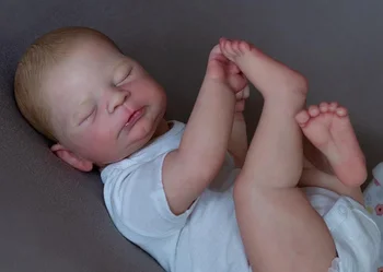 52 СМ Новородено Бебе Кукла Реборн Тимъти Заспиване на Детето на Високо Качество на Genesis Ръчно Рисувани Кукла с Видими Венами 3D Кожа