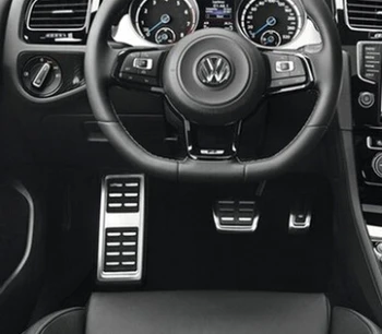 STYO за VW Golf 7 MK7 2014 Педали от Неръждаема Стомана, Капак за Краката, Стикер, Газта, Спирачка, Съединител, MT AT