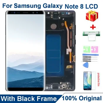 100% Оригинален AOLED LCD дисплей За Samsung Galaxy Note 8 Дисплей NOTE 8 N950 SM-N950F/DS N950A N950U LCD екран е чувствителен на Допир Дигитайзер, резервни Части