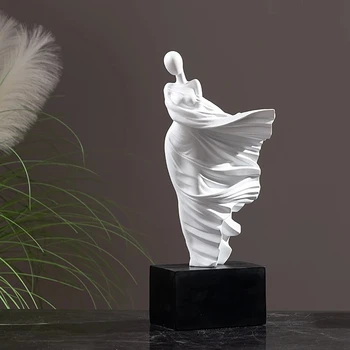 Скандинавски танц момиче абстрактна фигура скулптура украса светлина лукс модерна творческа изкуство, начало декор, украса за подарък за рожден ден