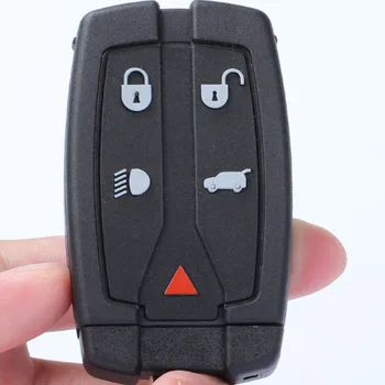 Черна 5-бутон на смарт-карта за дистанционно ключ, Разменени корпус ключ на автомобила Land Rover Freelander 2, Аксесоари