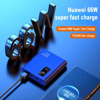 PD66W Супер Бързо Зареждане на Power Bank 20000 ма Преносимо Зарядно Цифров Дисплей външна Батерия за iPhone Xiaomi