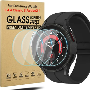 За Samsung Galaxy Watch 4 5 4 Classic Active 2 Watch 3 40/41/42/44/45/46 мм Филм от закалено стъкло HD Прозрачно Защитно фолио за екрана