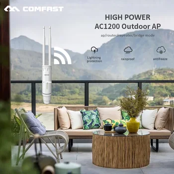 Висока Мощност AC1200 Wi-Fi Външна Точка за Достъп/Ретранслатор/Рутер С Увеличаване на PoE 2,4 G 5G Wifi Антена Удължител Диапазон Усилвател на Базова Станция