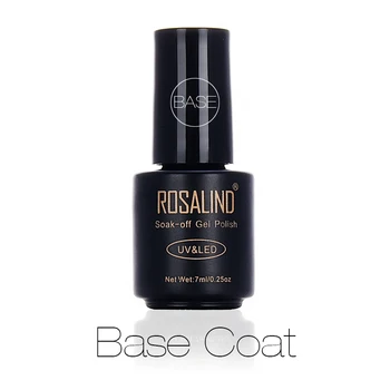 Rosalind Nail Base Coat 7 мл Блестящ Лак За Маникюр Soak Off UV Топ Base Устойчиви Лакове За Нокти, гел-лакове