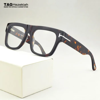 2023 Маркови Квадратни очила, дамски оптични очила, рамки за мъже, Голяма кутия, късогледство, предписани прозрачни рамки за очила TF5634-B
