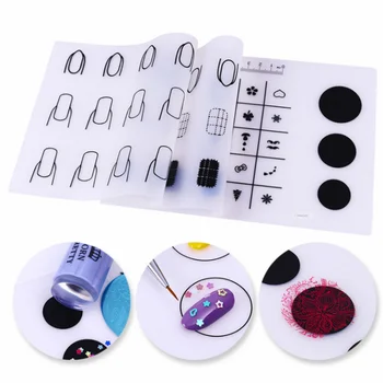 1бр силиконов печат за нокти мат за полиране на ноктите прехвърляне на фигурата мат плътен цвят шаблон маникюр инструменти за пробиване на шаблон