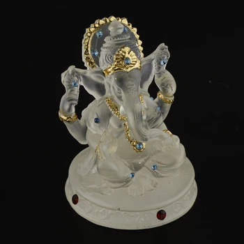 Статуя на Ганеша хиндуисткия бог на успех във формата на Слон, Прозрачна Смола