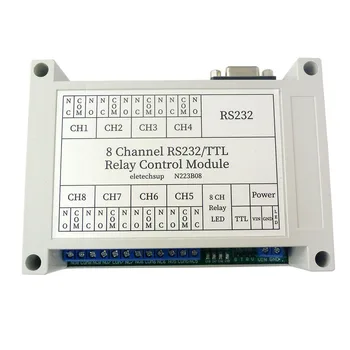 2 В 1 RS232/TTL232 12VDC 8ch PC UART Реле DB9 Сериен Ключ за АД Камера Индустриална Система за Управление на