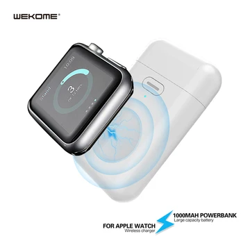 1000 ма Безжично Зарядно Мини Power Bank За i watch 1 2 3 4 5 Магнитен Portable Power Bank Тънка външна Батерия За Apple Watch