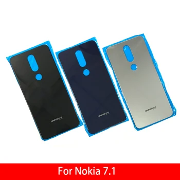 Замяна на Стъкло на Задния капак на отделението за батерията Стъкло Задната част на кутията с лепило лепило За Nokia 7.1/ Nokia 6.2 / Nokia 7.2