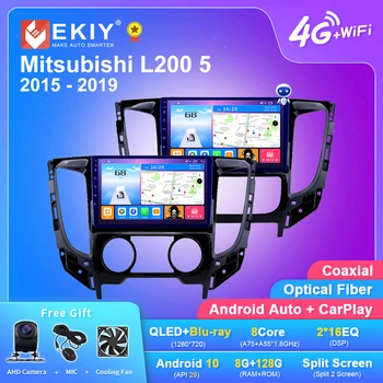 EKIY T7 8G + 128G Android 10 Автомобилен Радиоприемник GPS За Mitsubishi L200 5 2015-2019 Ръчно Мултимедиен Плейър Навигация Стерео 2 DIN DVD