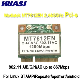 Huasj WiFi Mini PCIe 802.11 ac Модул Mediatek MT7612E 2,4 и 5 Ghz за Android Linux STA/AP/Repeater