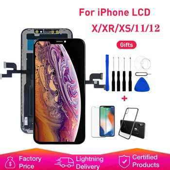 За iPhone X LCD дисплей XR XS Max Подмяна на LCD екрана на Дисплея за Iphone XR XSMax 11 12 Pro Max LCD дисплей с 3D сензорен Вярно Тон