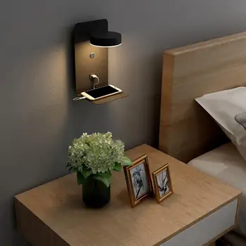 Led Монтиране на Лампата В стаята, Нощна Лампа За Спални, Модерен Изчистен Скандинавски Мобилен Телефон, за Зареждане С USB