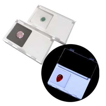 Акрилна Кутия За Съхранение на Скъпоценни Камъни Diamond Дисплей за Витрина е Каменна Проба Организатор Опаковъчен Тава Дисплей Скъпоценни Камъни Подарък Кутия 5шт