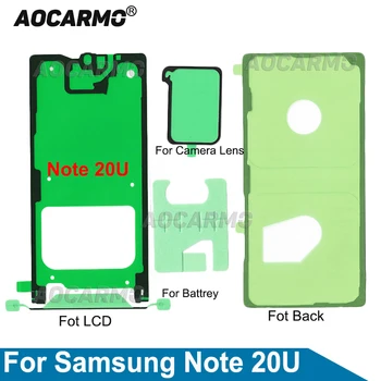 Aocarmo За Samsung Galaxy Note 20 Ultra Пълен Комплект тиксо За LCD екрана на Делото Рамка Стикер На Обектива на Камерата Лепило