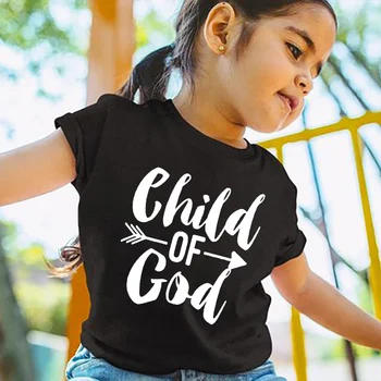 Дете на Бога За Деца, Цветна Тениска За Момчета И Момичета, Блузи с Къс Ръкав За проследяването стъпки пълзи, Празнична Тениска с Вяра, Християнска Великденски Подаръци