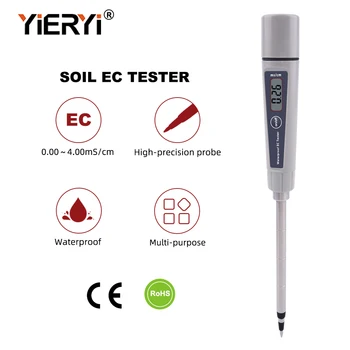 Yieryi EC-316 Тестер ЕО на Почвата ATC точност ръководят Цифров Измерител на Проводимост на Почвата Тестер 0-4,00 ms/cm за Растенията, Лаборатория на Почвата