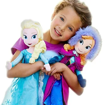 Frozen2 Принцеса Ана Елза Кукли Снежна Кралица на Принцеса Анна Елза Кукли, Играчки Меки Замразени Плюшени Детски Играчки за Коледни Подаръци 40/50 см