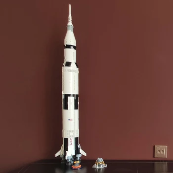Apollo Saturn V 92176 Градивните Елементи На Космическа Ракета Идея Серия Тухли Забавни Играчки За Деца За Рожден Ден, Коледни Подаръци