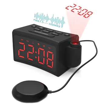 Силен будилник за здраво спящи Вибриращ часовник шейкером за глухи и хора с увреден слух Часовници повторение
