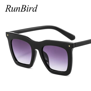 RunBird 2020 Квадратни Модни Луксозни Слънчеви Очила Дамски Маркови Дизайнерски Мъжки/Дамски Слънчеви Очила Класически Реколта Улични Oculos De Sol 5516